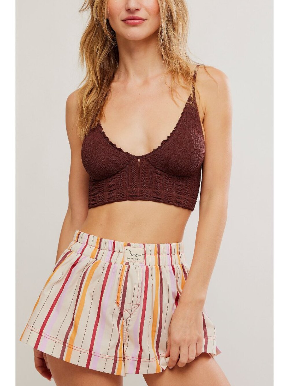 🆕 FREE PEOPLE Heirloom Seamless Bralette / Pinecone